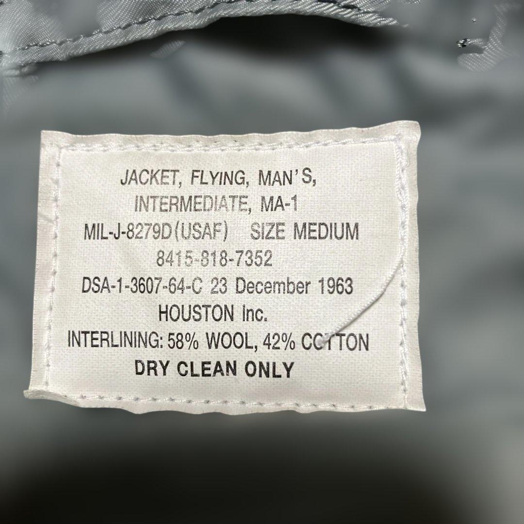 ヒューストン　MA-1 ALLフライトジャケット　セージグリーン　サイズM