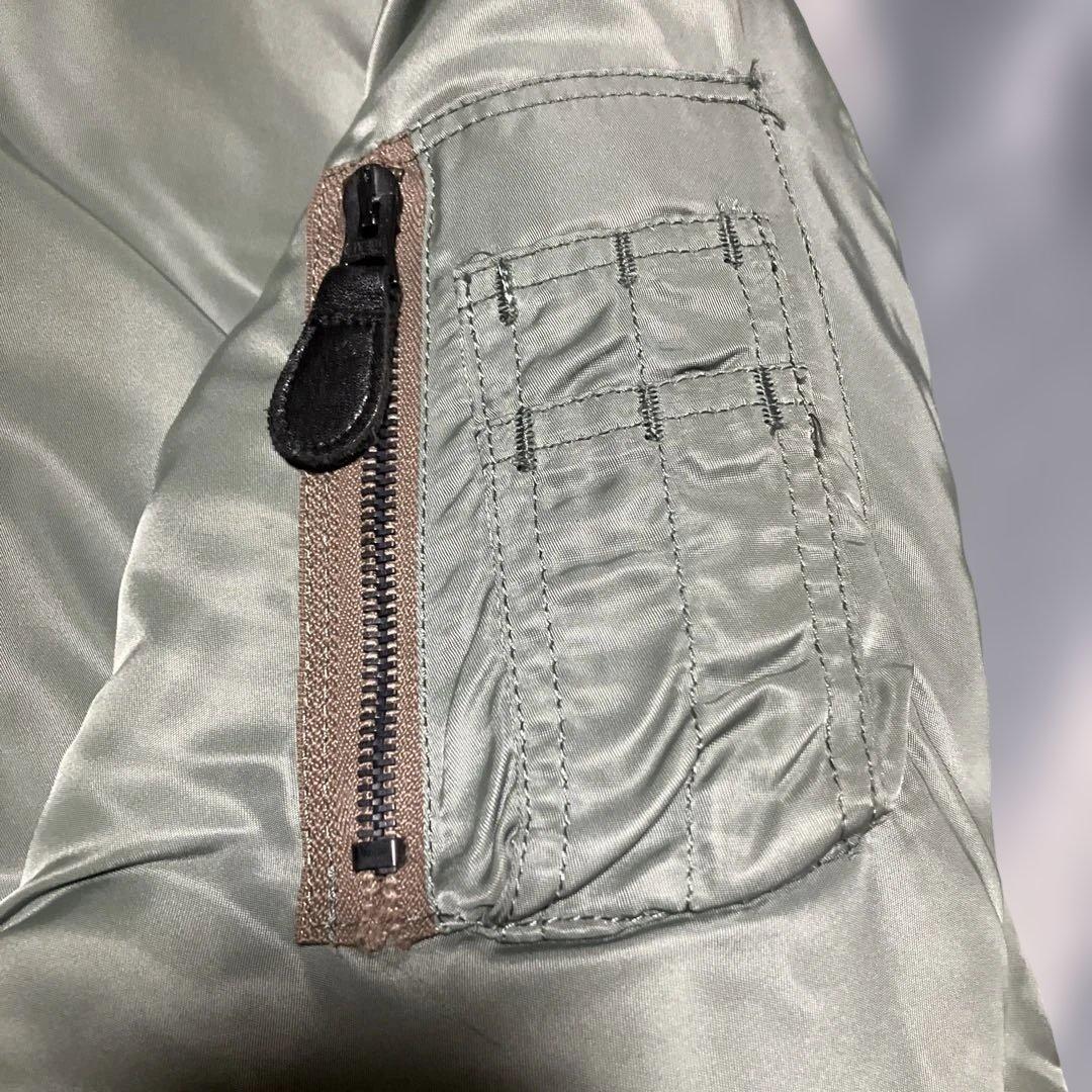 ヒューストン　MA-1 ALLフライトジャケット　セージグリーン　サイズM