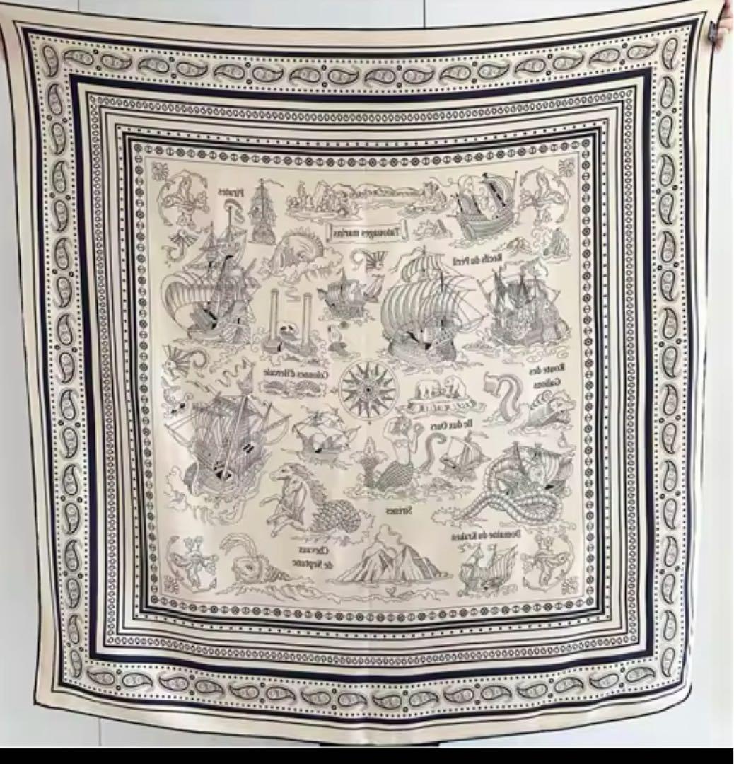 新品　カシミヤ　シルク　大判ストール　リバーシブル