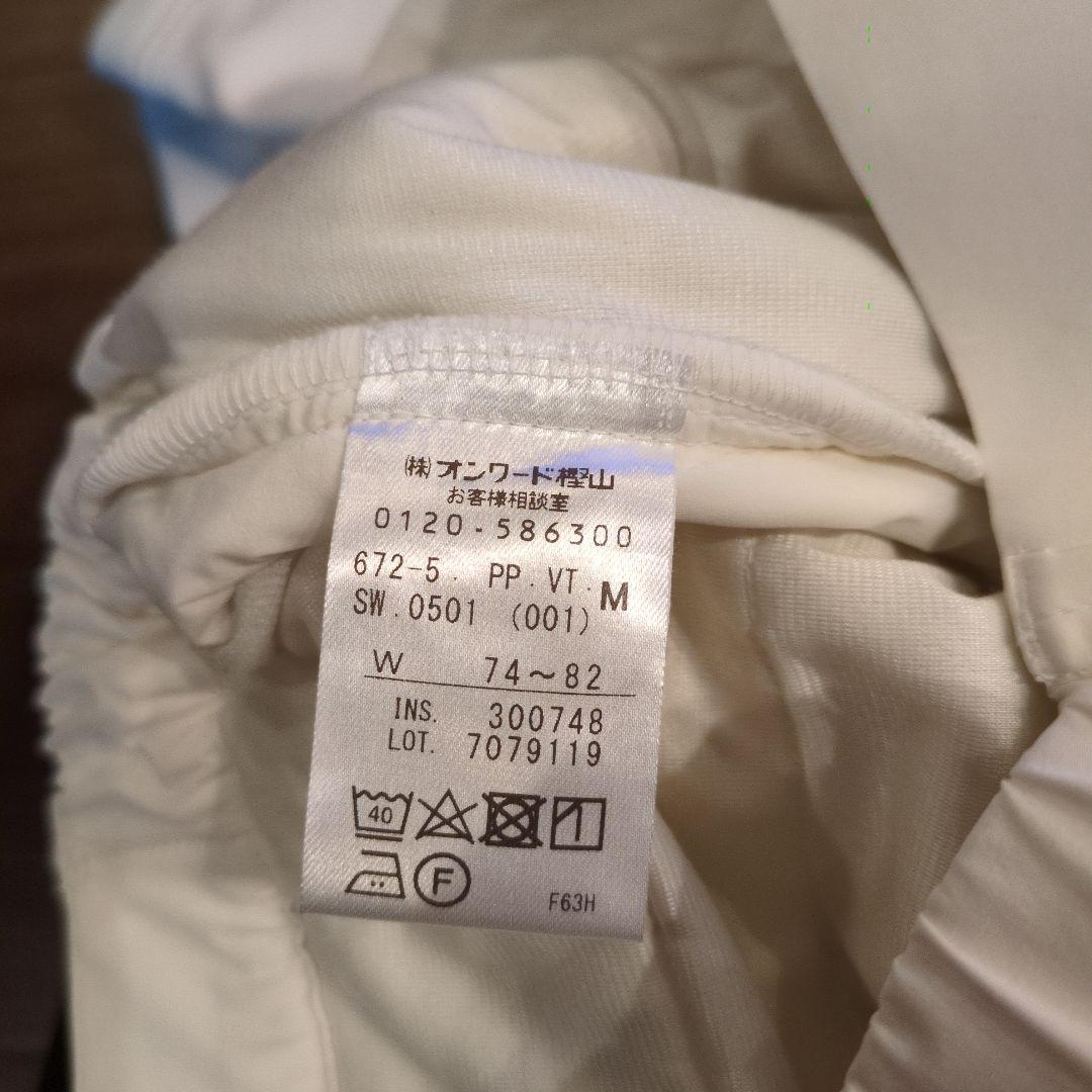 美品　23区ゴルフ メンズ中綿ダウンパンツ　ホワイト　Мサイズ