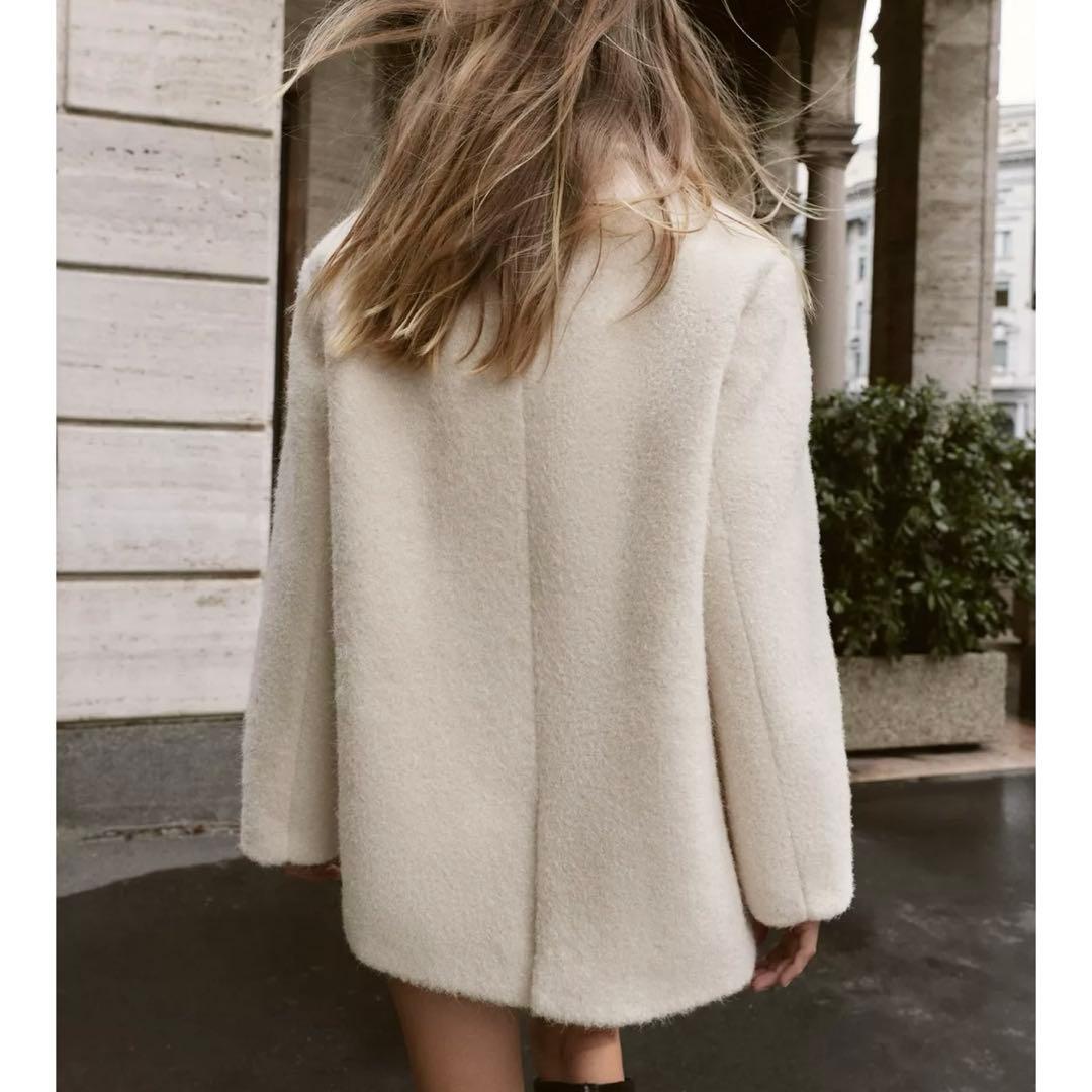 ブークレダブルブレストミディ丈コート　ZARA コート　XS