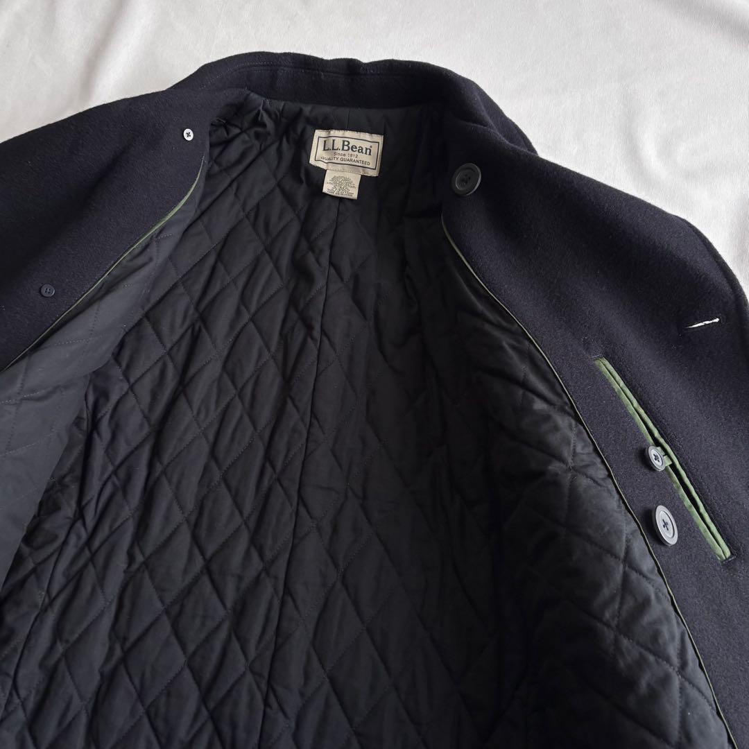 ジャケット・アウター 90s L.L.Bean melton wool pea coat NVY