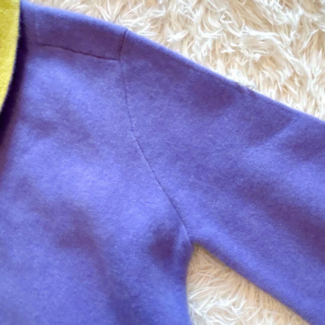 【美品】MYLAN マイラン　カシミヤリバーニットコート　ローブガウン　カーデ