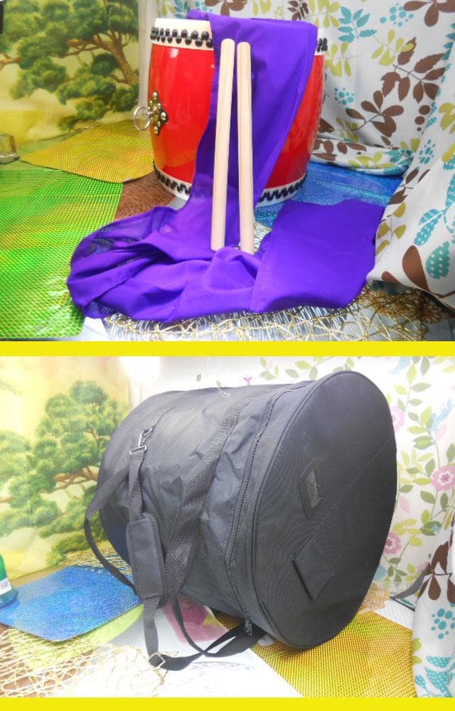 (送料無料)39.980円 エイサー大太鼓36cmとサージ*3mと移動袋セット