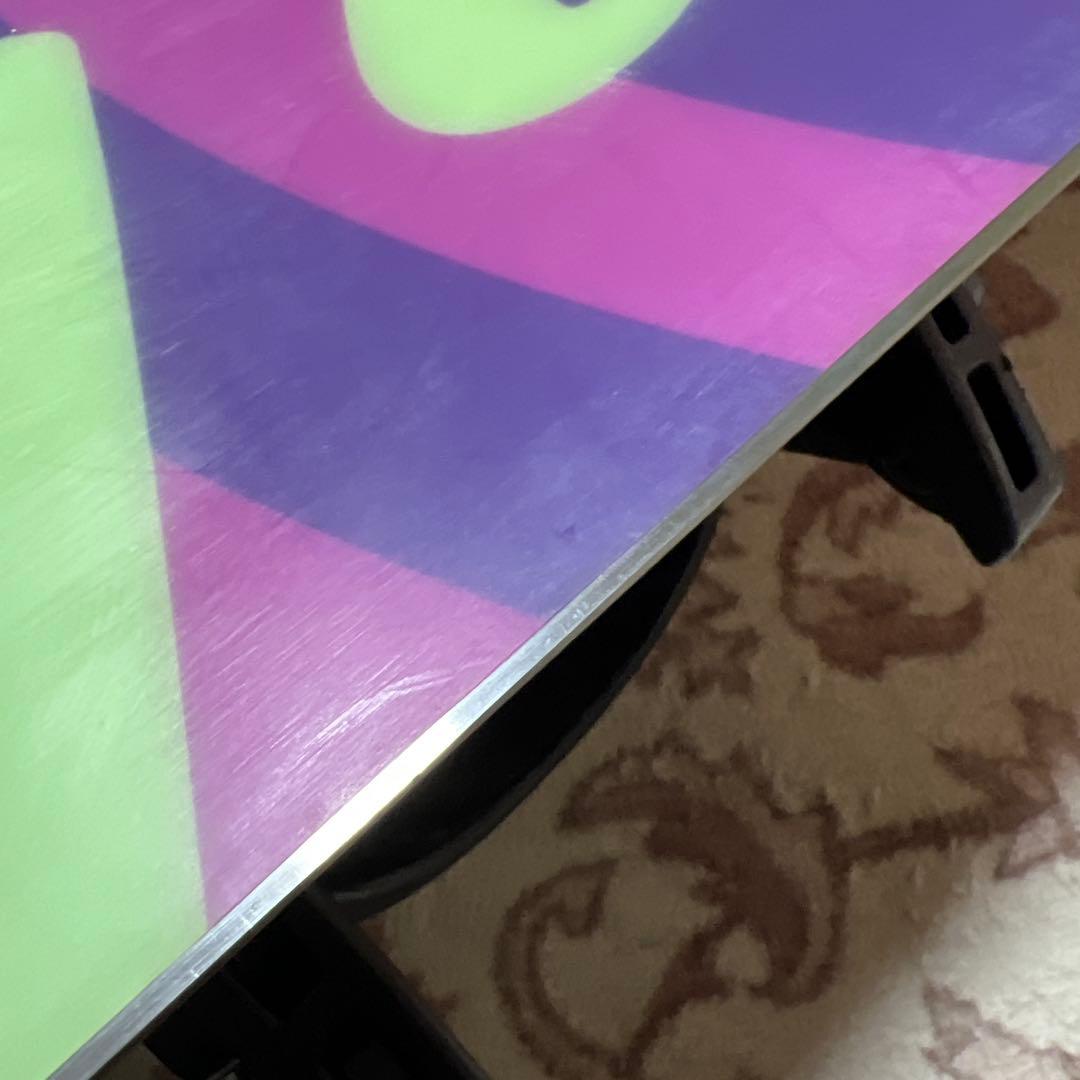 美品 子供 レディース 138.5cm バイン付 スノーボード2点セット