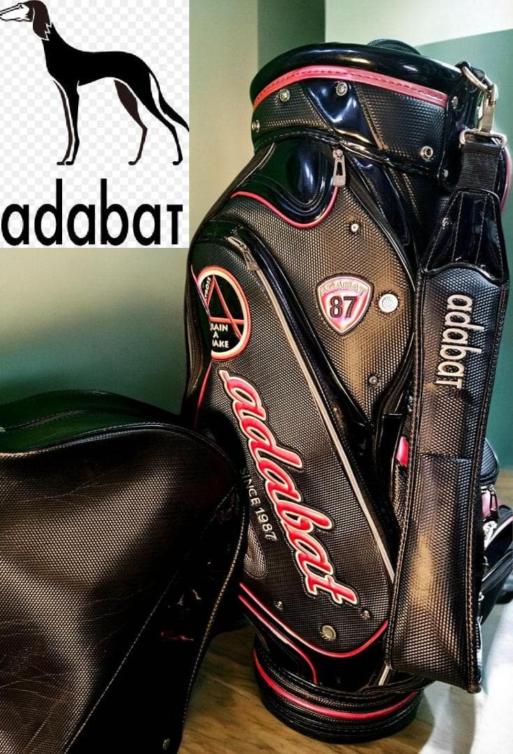 としくん送料無料/美品　adabat 大型エナメル高級キバッグ BLACK