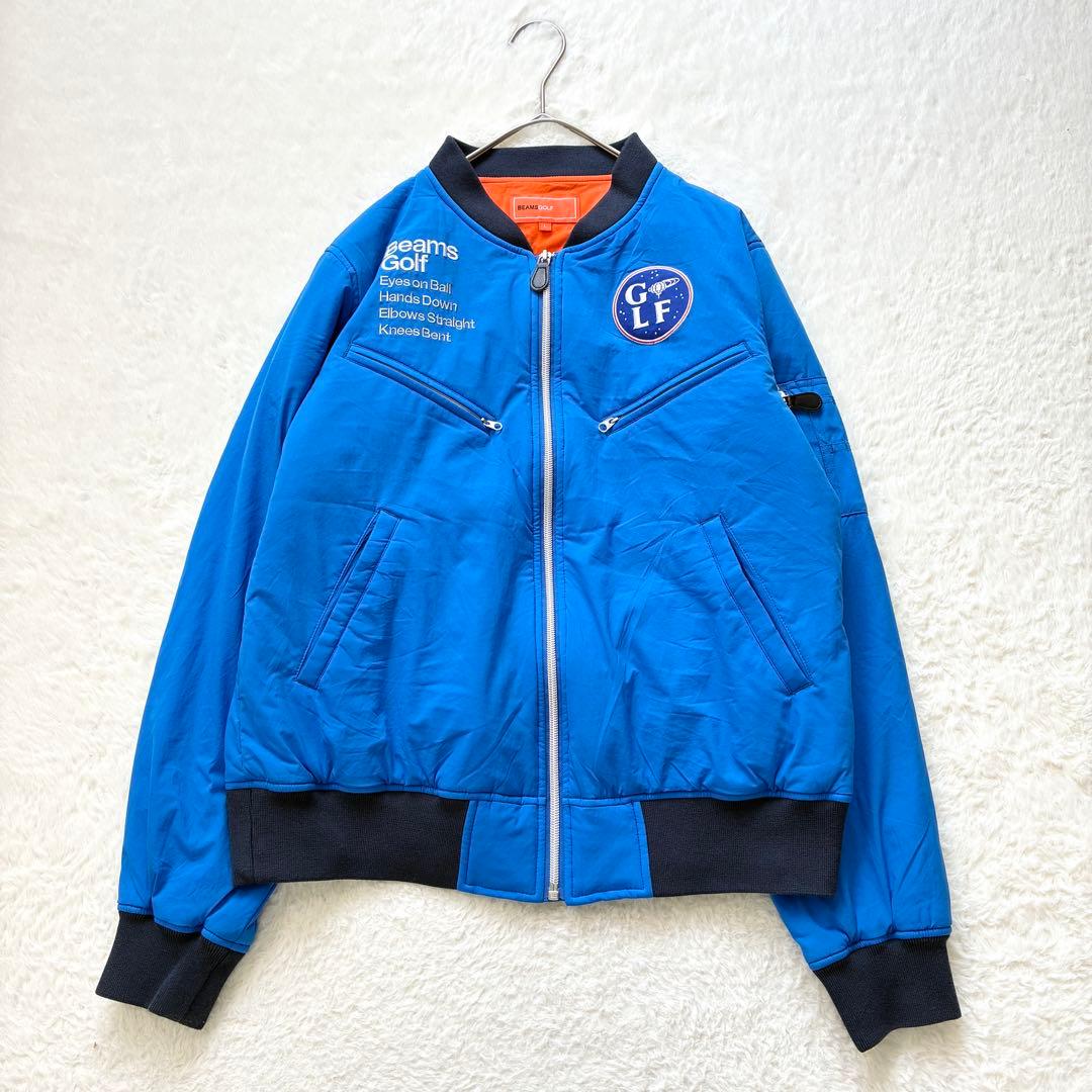 美品 BEAMS GOLF 中綿 フライト ブルゾン L