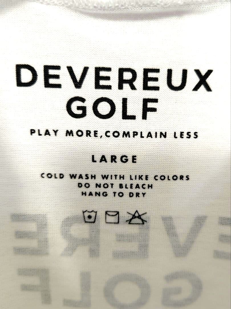 新品【DEVEREUX GOLF】ロンT／チェッカーモックネックシャツ ／L