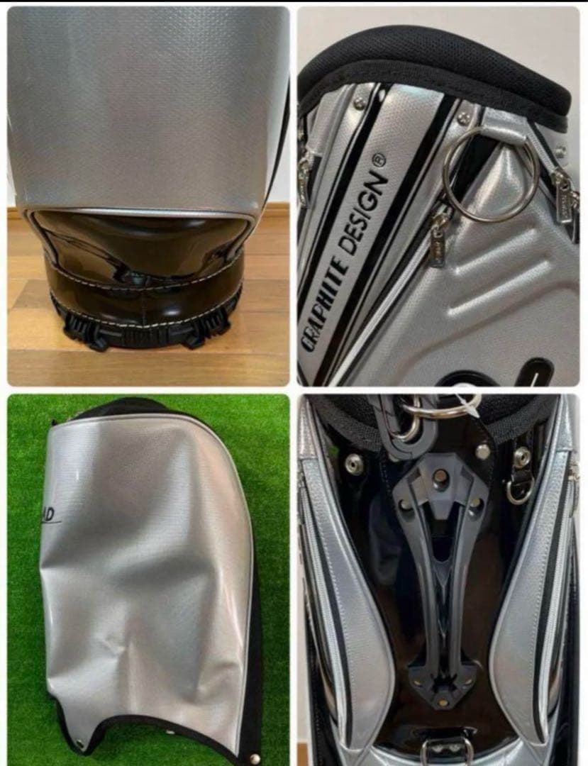 ⭐️新品未使用　グラファイトデザインキャディーバック　9.5型　シルバー