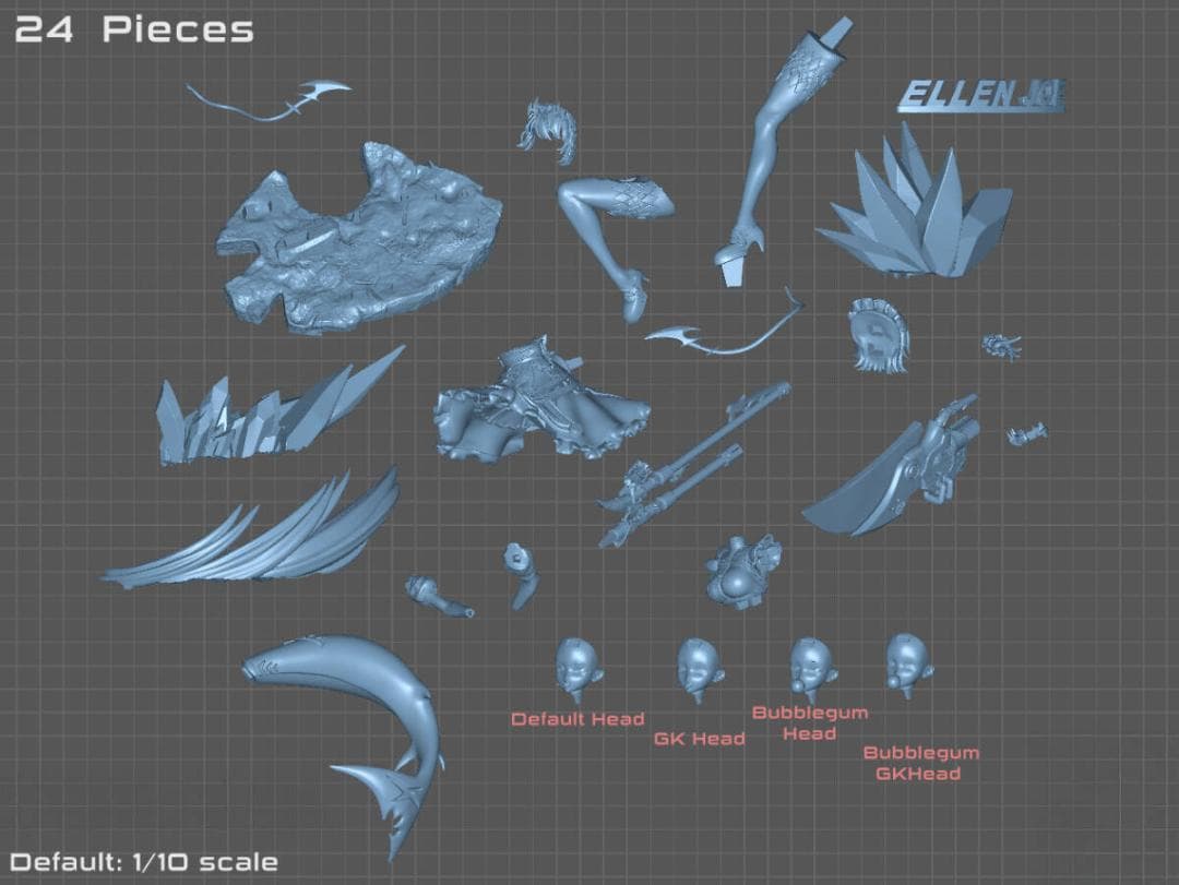 1/8 ゼンレスゾーンゼロ　エレン・ジョー 未塗装未組立 ゼンゼロ