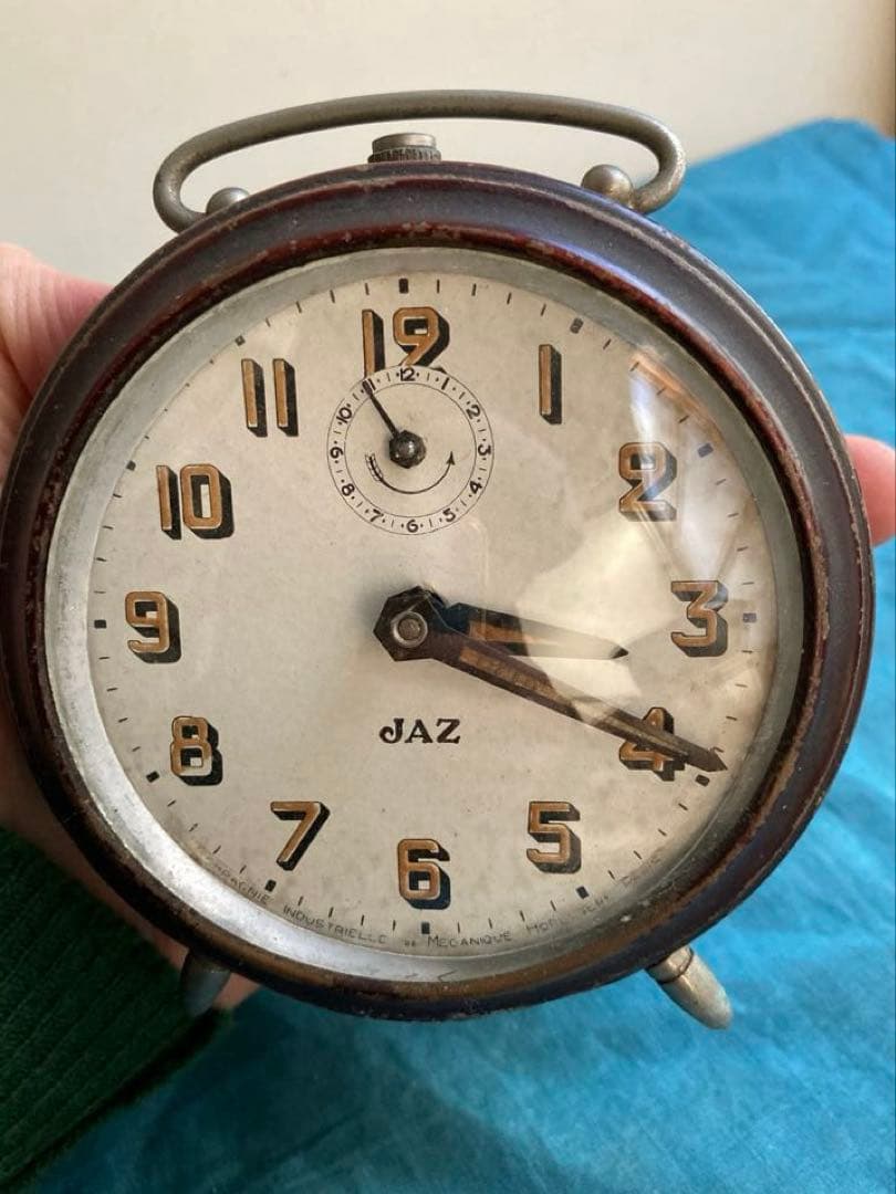アンティーク　フランス　JAZ 目覚まし時計　稼働品