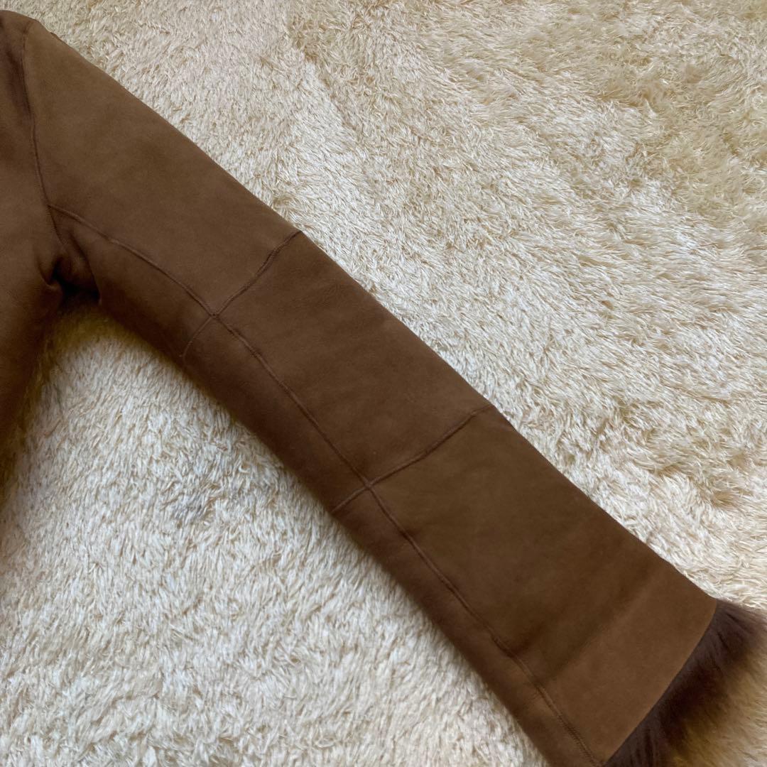 華麗✨ ジョゼフ 羊革 リアルムートンコート　36 M ブラウン 茶　女優襟