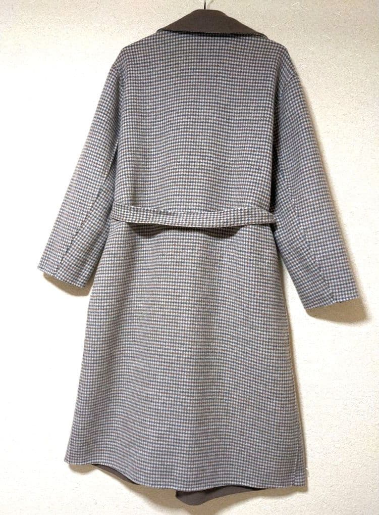 マッキントッシュ　チェスターコート　チェック　美品　リバーコート　ラップコート