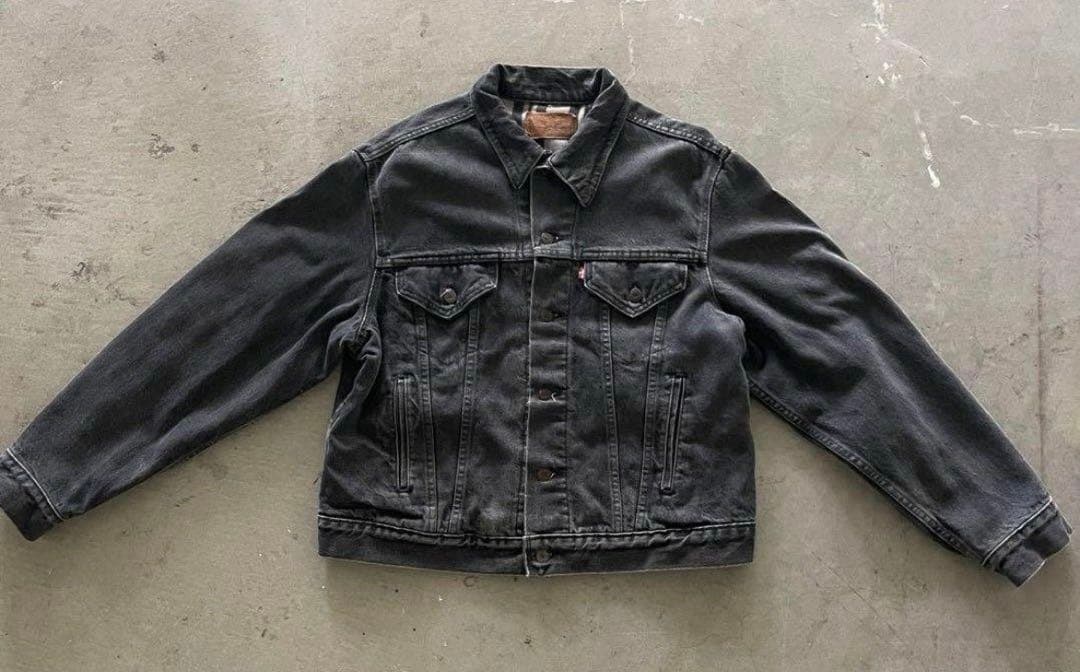 80s〜90s Levi's ブラックデニムジャケット　先染めブラック USA製