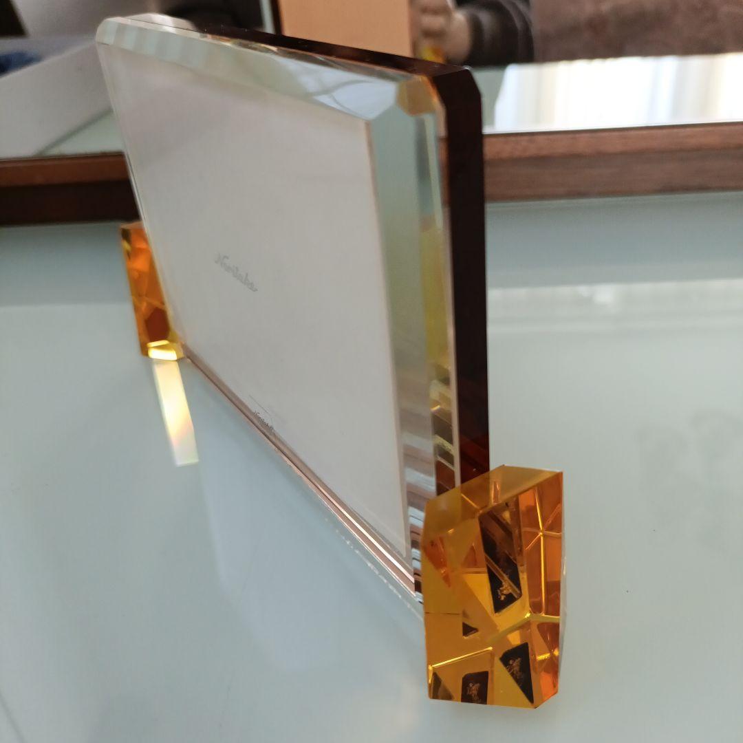 新品2点セット】ノリタケ☆美しいガラス製置時計＆写真立て☆フォト