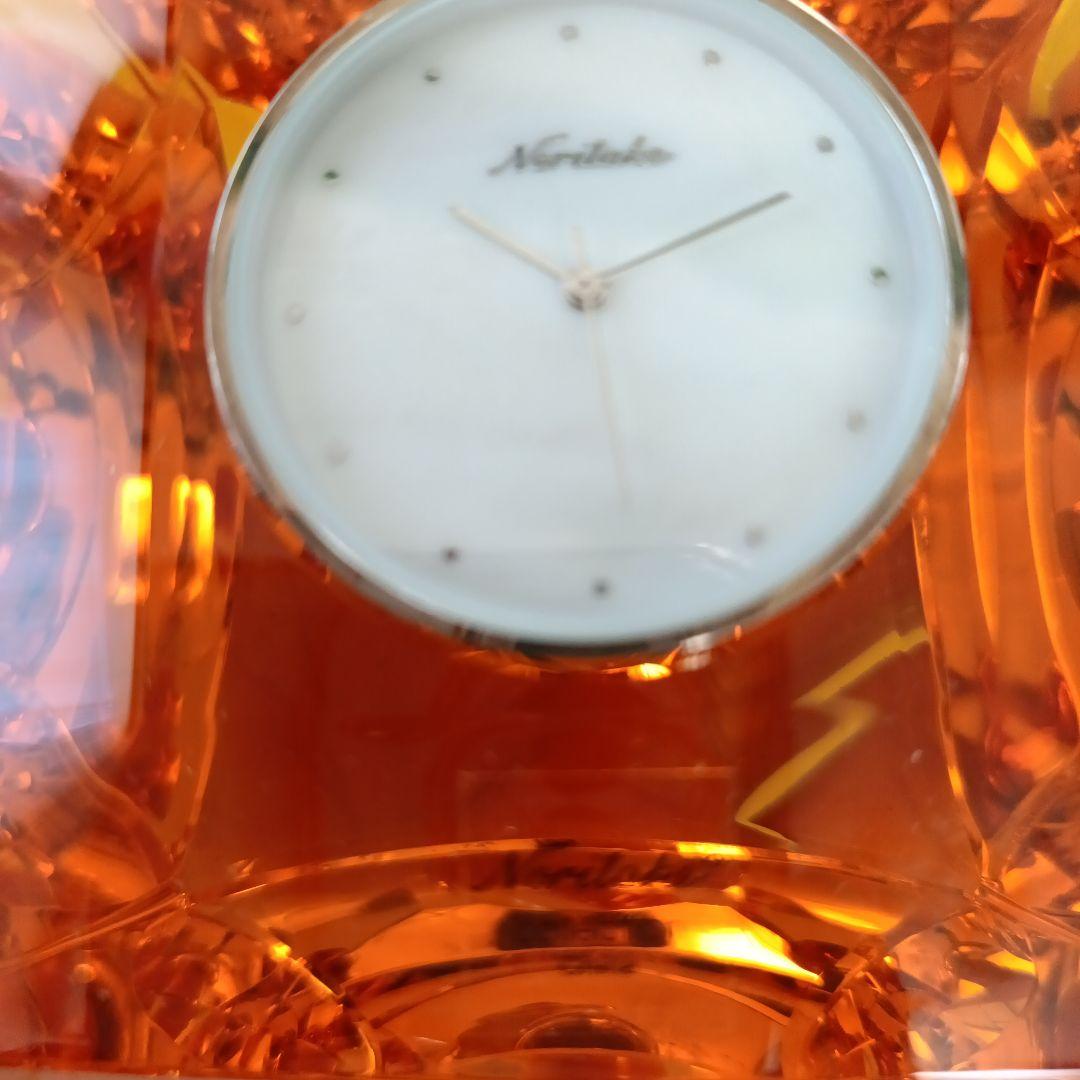 新品2点セット】ノリタケ☆美しいガラス製置時計＆写真立て☆フォト