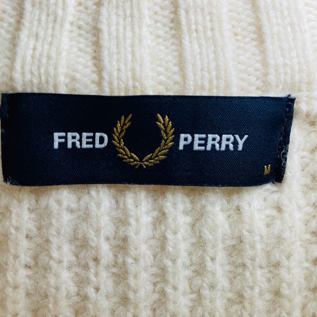 激レア】フレッド・ペリー セーター サイズM スケールテクスチャー 白