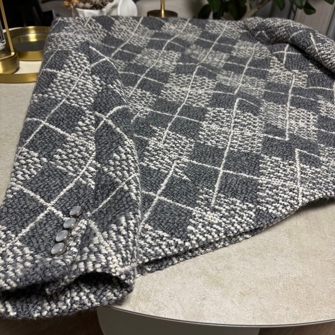 未使用 ルイヴィトン シックカラーレス ウールジャケット ツイード 97.6