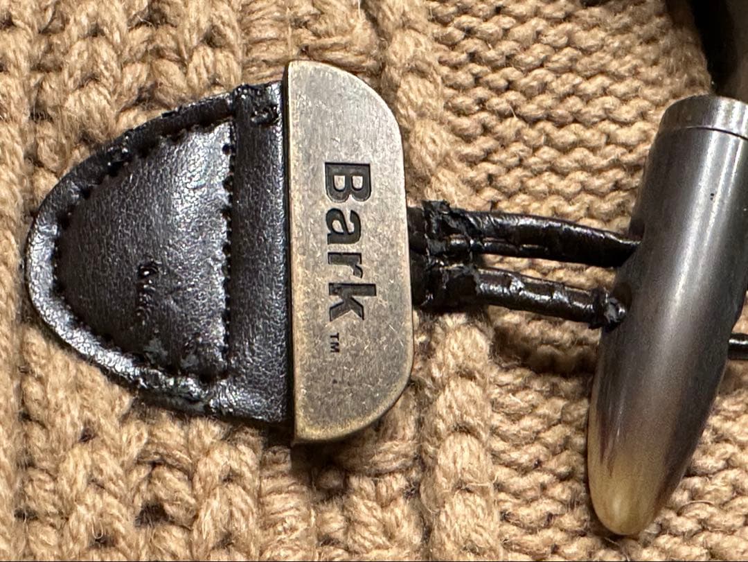 Bark キャメル　ニット ダッフルコート