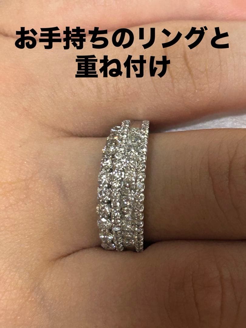 pt950 天然ダイヤモンドリング 0.70カラット真中一列プリンセスカット