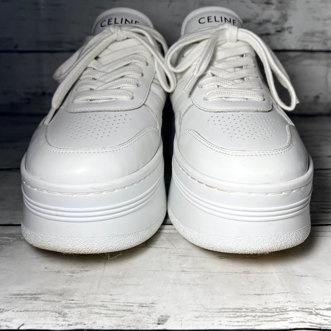 か✨CELINEセリーヌ 厚底ブロックスニーカー22カーフスキンウェッジ