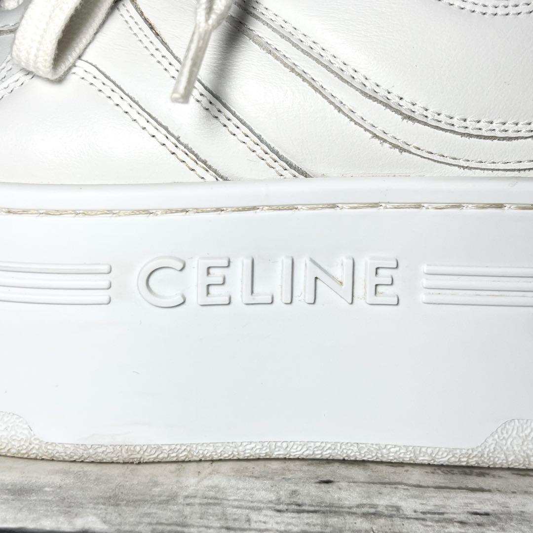 か✨CELINEセリーヌ 厚底ブロックスニーカー22カーフスキンウェッジ