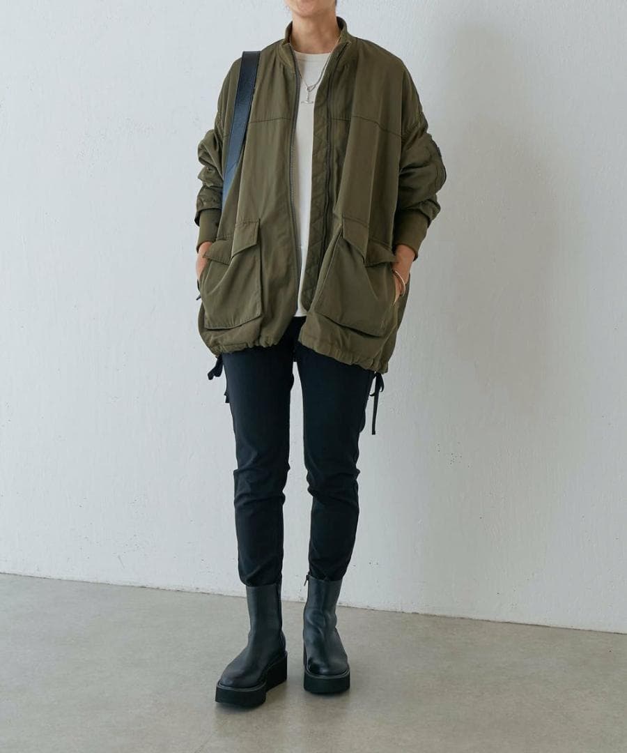 BEARDSLEY フレアMA-1ブルゾン　ビアズリー　カーキ　ジャンバー