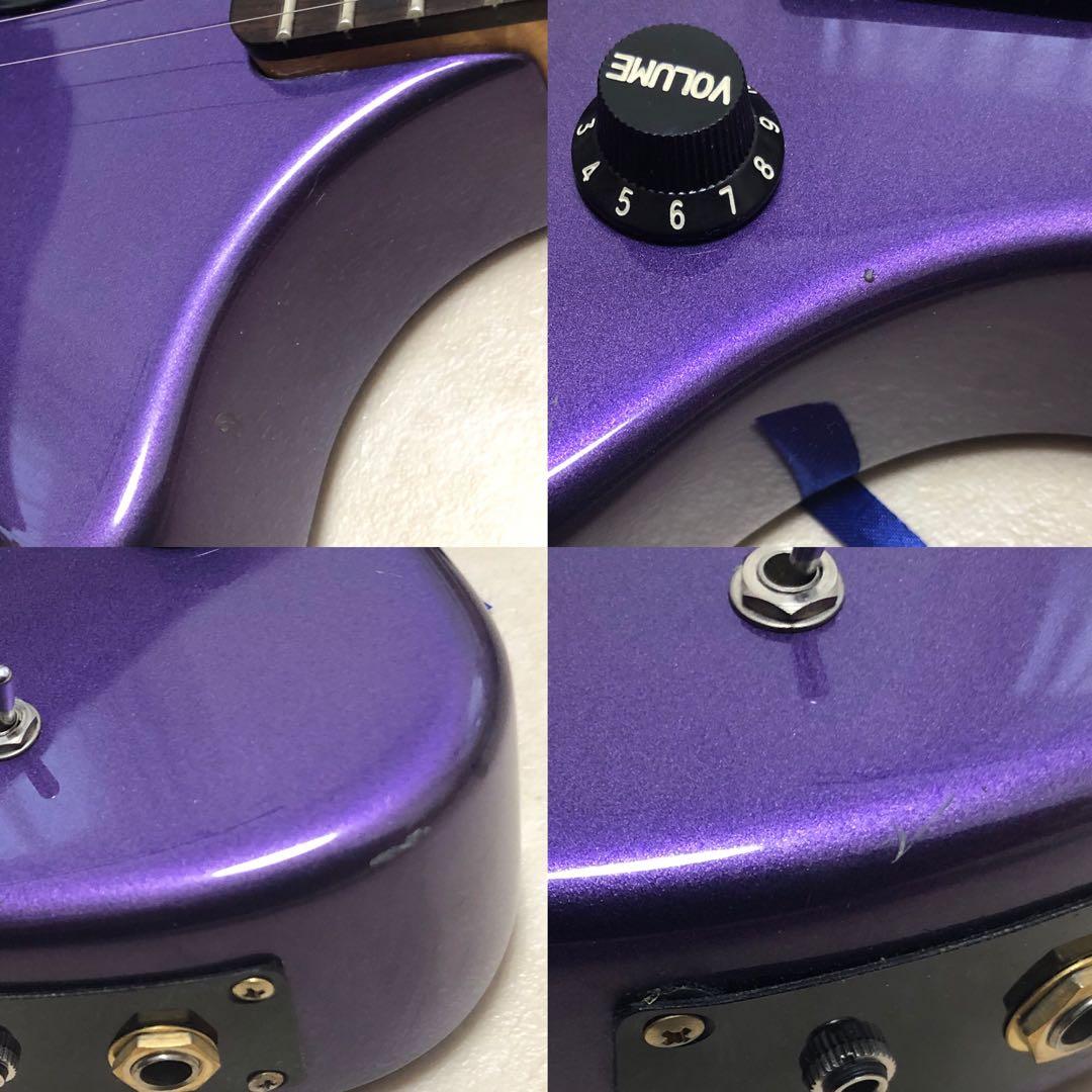 【美品】ZO-3C メタリックパープル アンプ内蔵ミニギター ソフトケース付