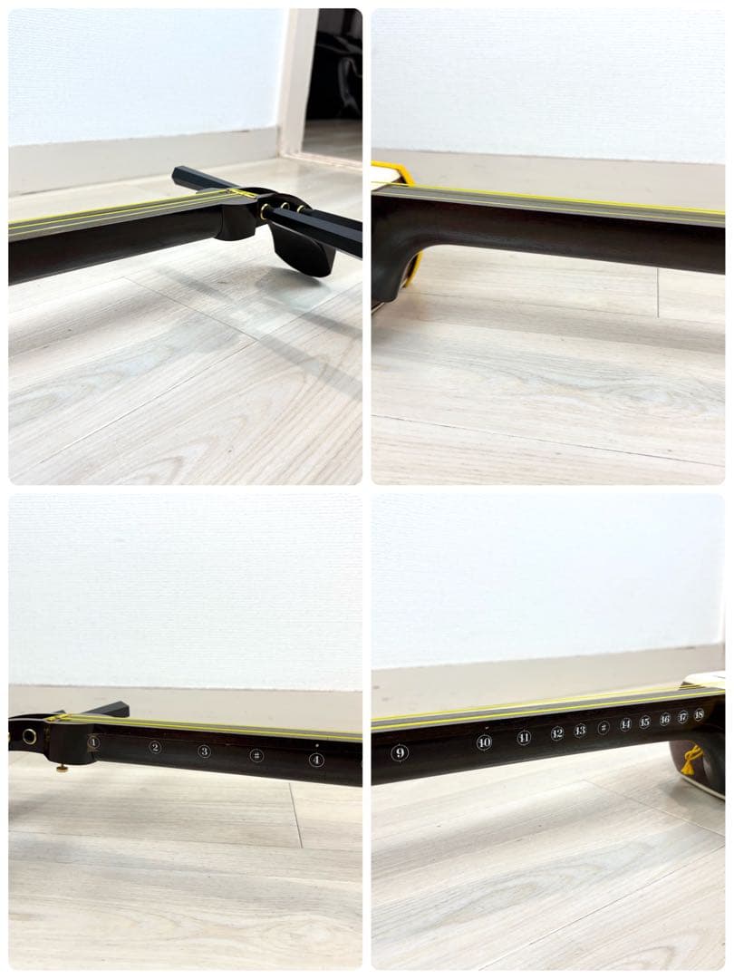 【皮破れあり】中棹　東さわり　地唄 民謡 トチ目　丸内胴　ケース付