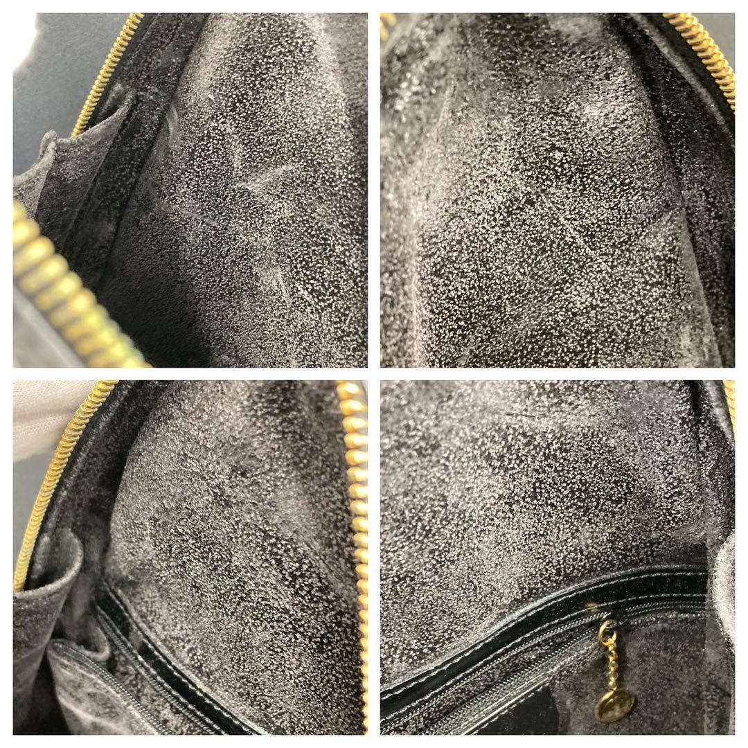 値下げ！GUCCI グッチ バンブー　ワンショルダー　バッグ エナメル　ブラック