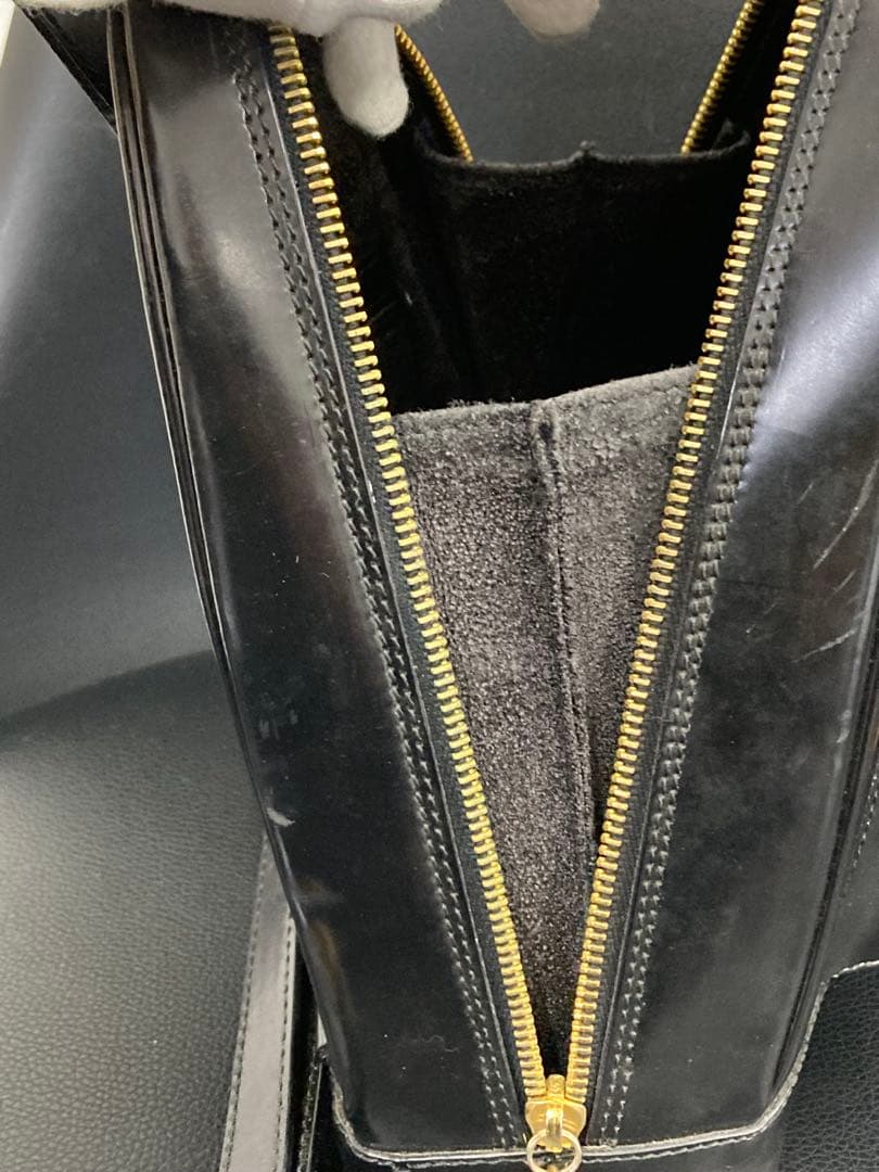 値下げ！GUCCI グッチ バンブー　ワンショルダー　バッグ エナメル　ブラック