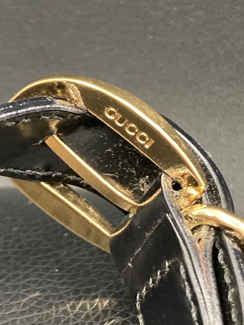 値下げ！GUCCI グッチ バンブー　ワンショルダー　バッグ エナメル　ブラック