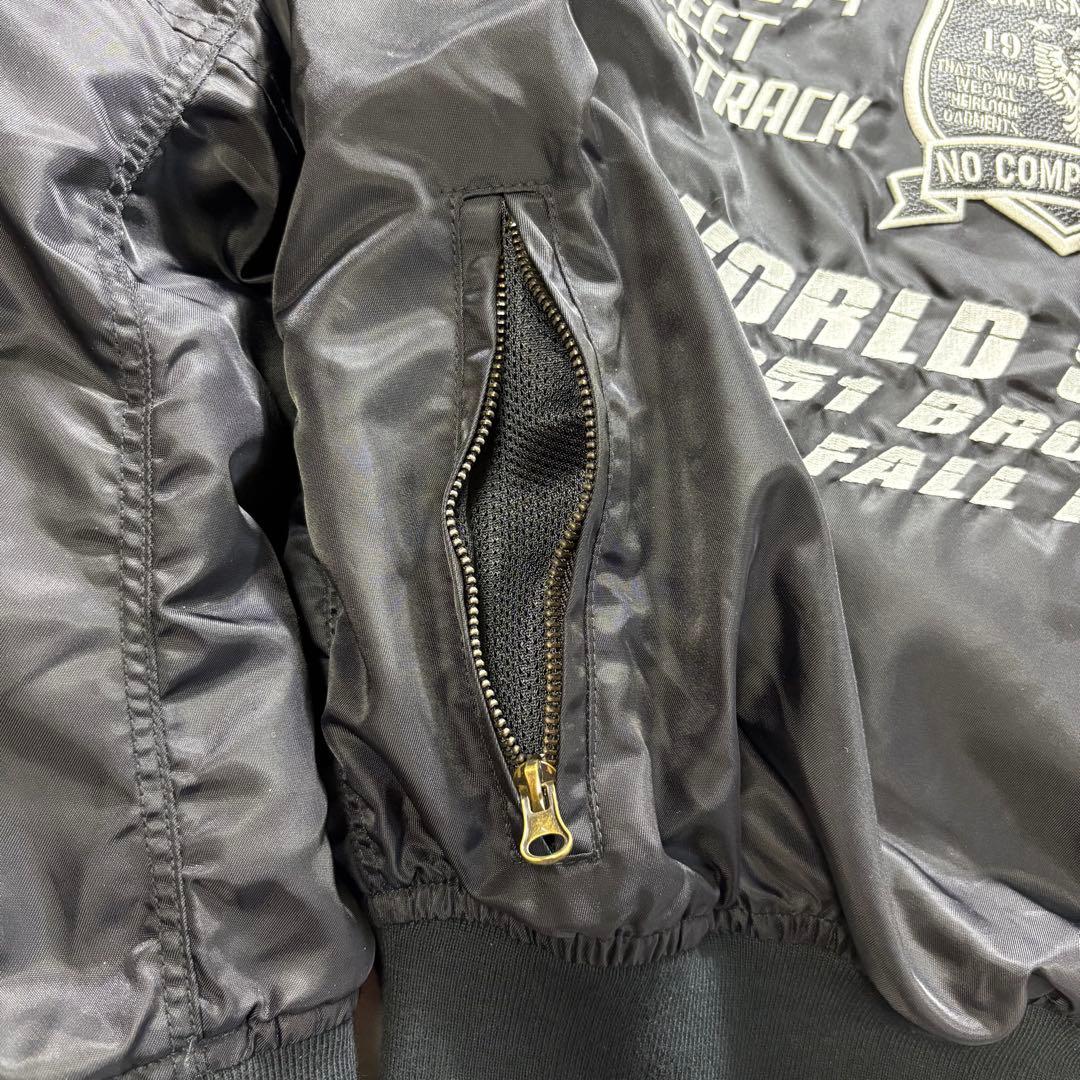 【美品・3way】VANSON　MA-1　ライダースジャケット　ブラック M