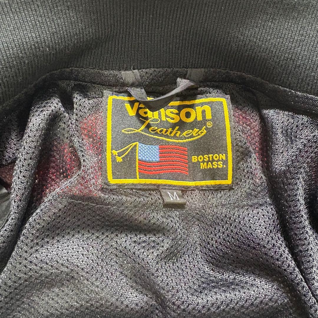 【美品・3way】VANSON　MA-1　ライダースジャケット　ブラック M