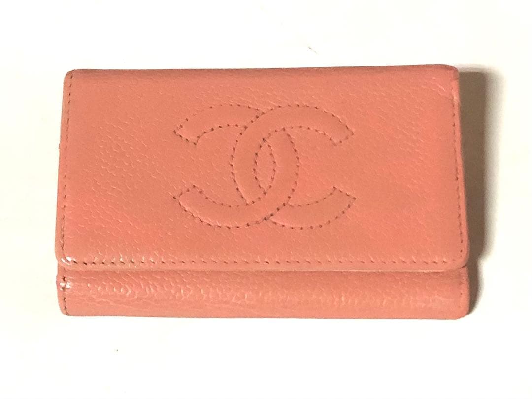 CHANEL シャネル☆6連キーケース☆ココマークピンクレザー☆ミニショッパー付