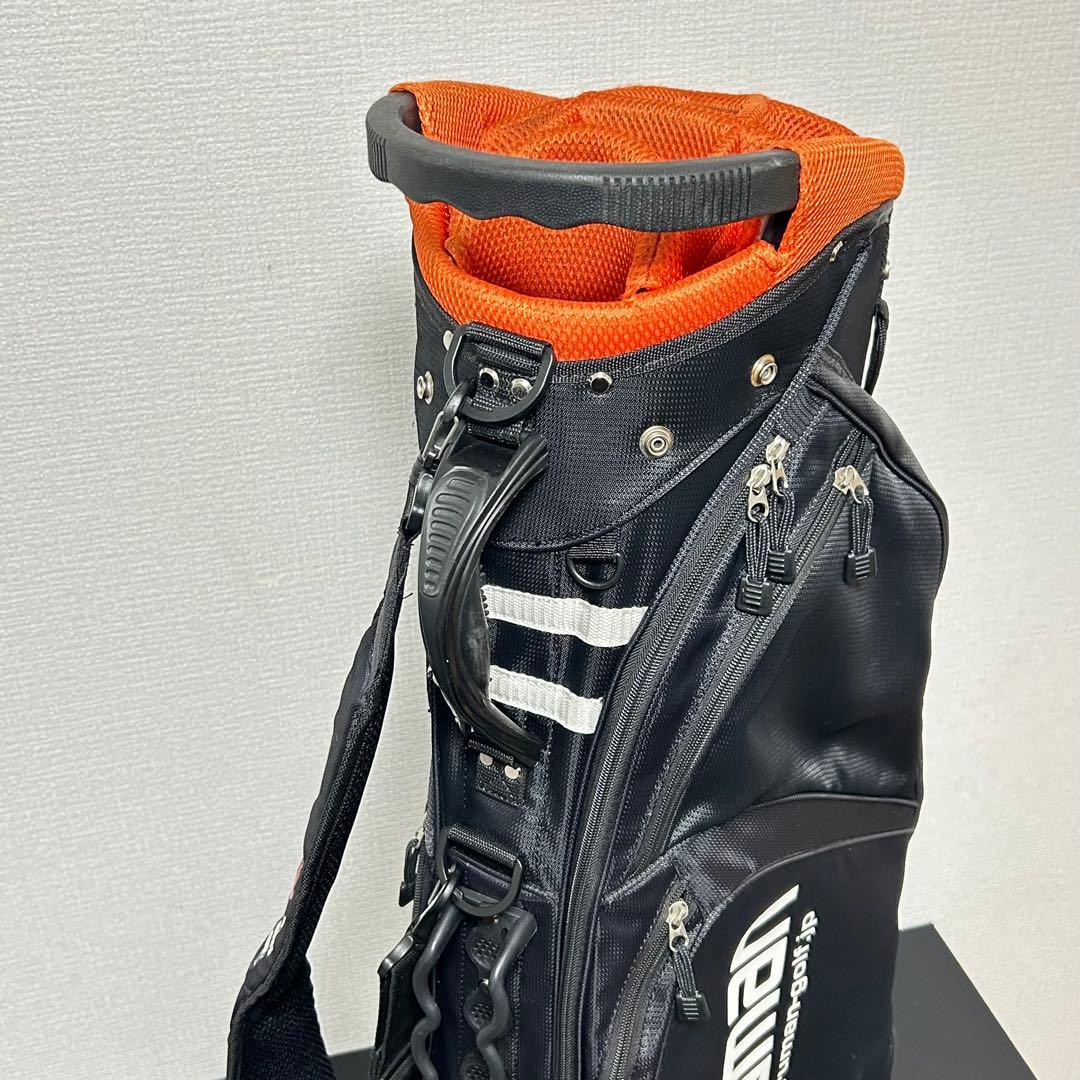 マルマン 軽量スタンド キャディバッグ 8分割 ブラック/オレンジ