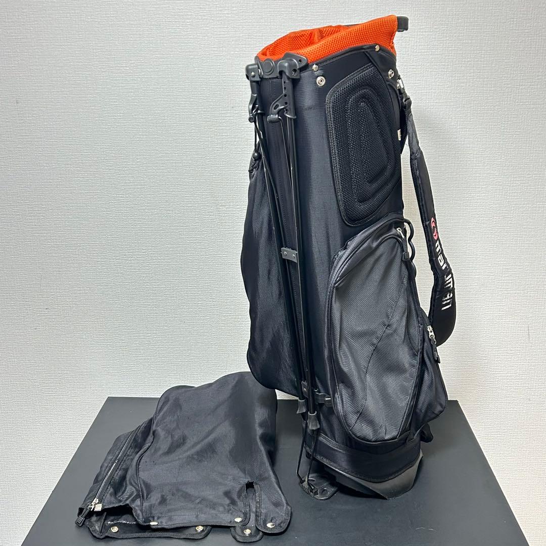 マルマン 軽量スタンド キャディバッグ 8分割 ブラック/オレンジ