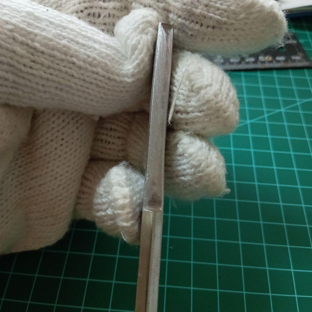 【ナイフ加工用玉鋼/合法サイズ】無銘脇差/錆身日本刀切先部分残欠※刃引き済み※