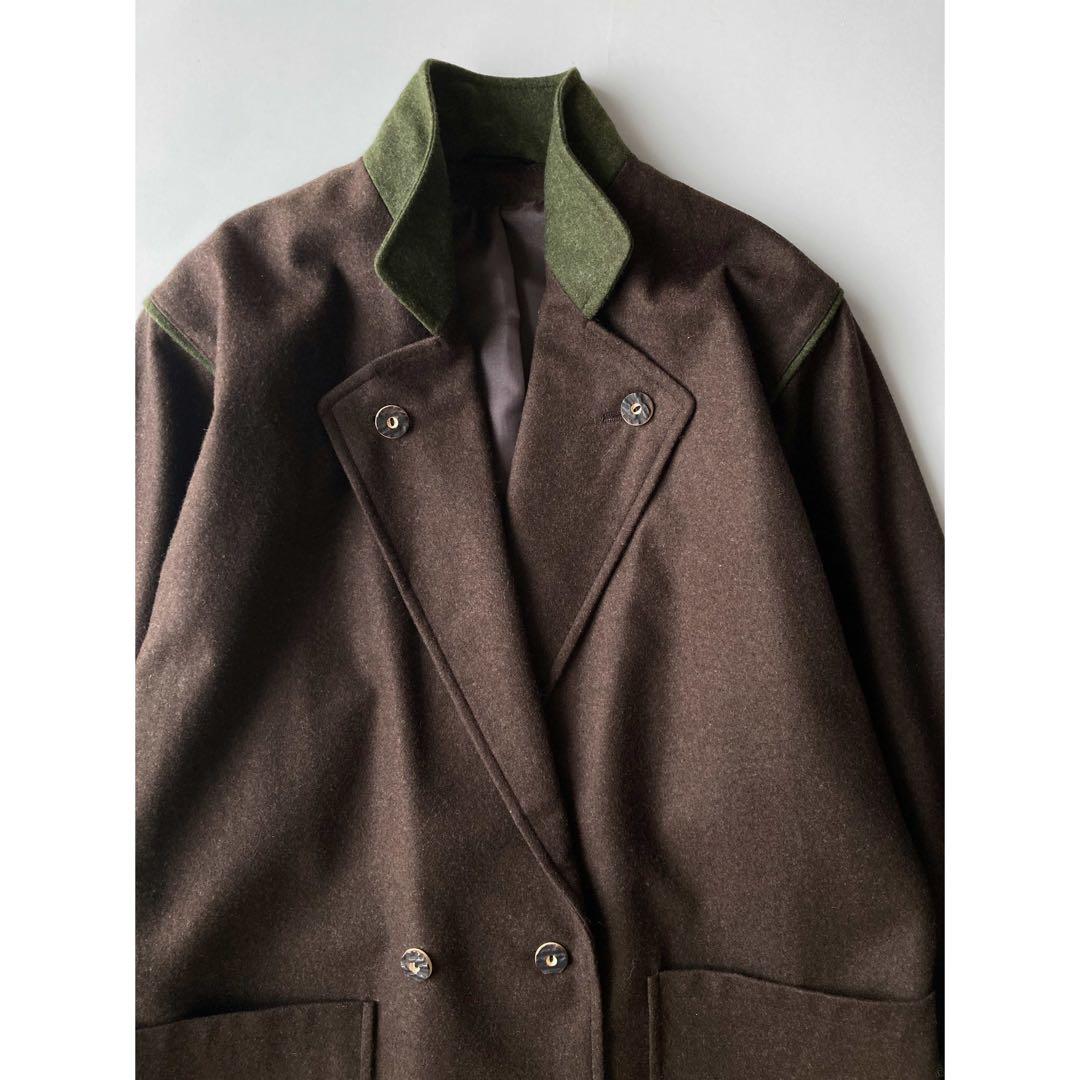Used チロル伝統アイテム♡ ブラウン×グリーン ビッグ ローデンコート