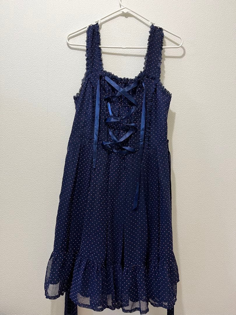 morphoseメタモルフォーゼ 星フロッキーあみあげジャンパースカート