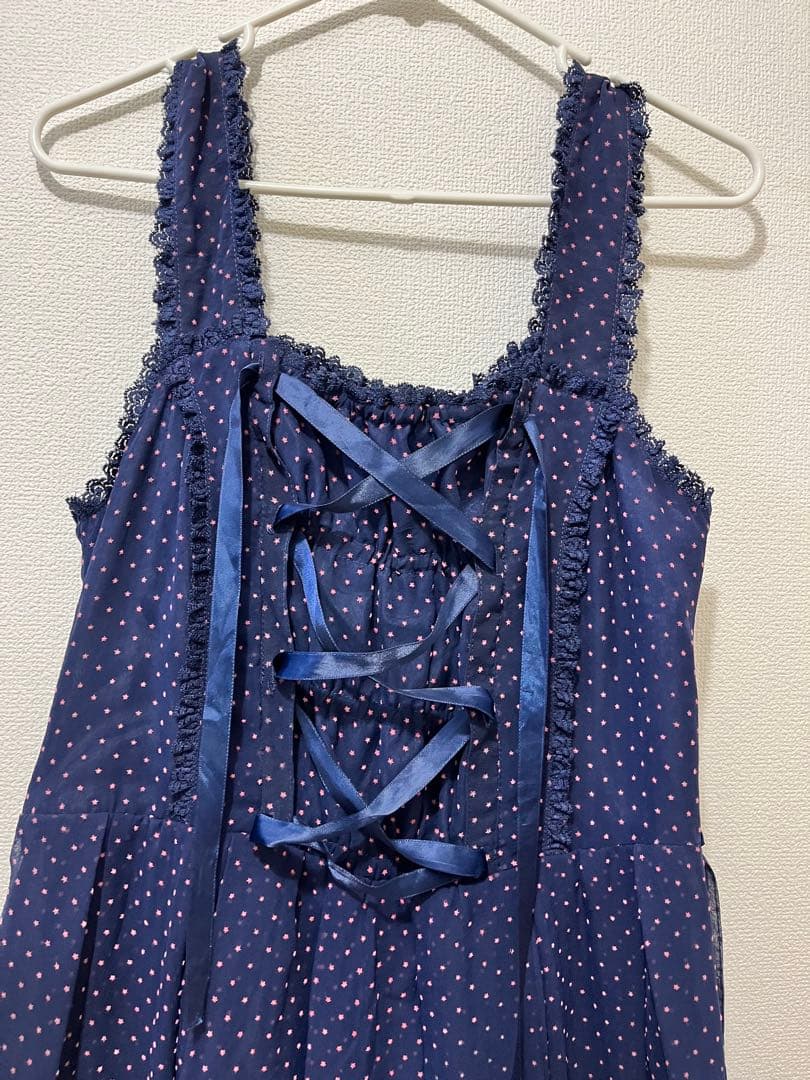 morphoseメタモルフォーゼ 星フロッキーあみあげジャンパースカート