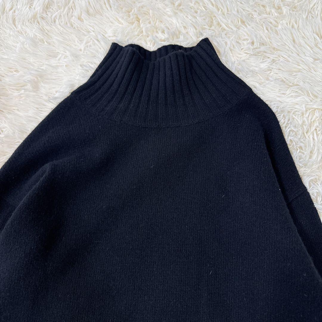 極美品　Plage スーパーファインウールカシミヤハイネックワンピース　黒　38