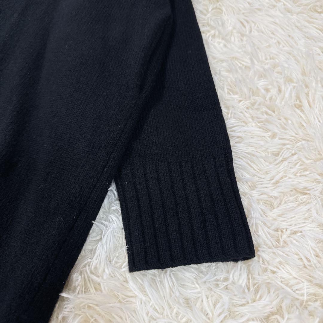極美品　Plage スーパーファインウールカシミヤハイネックワンピース　黒　38