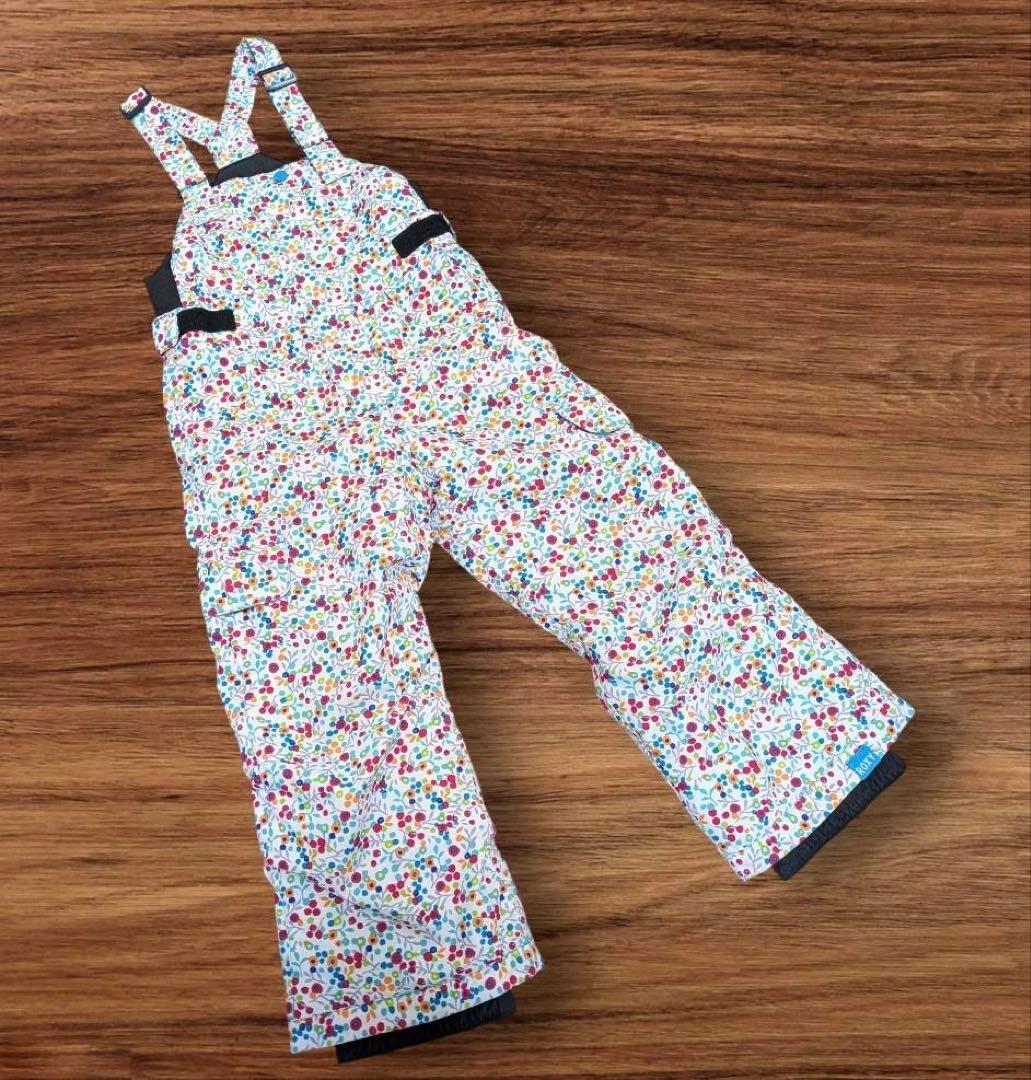 ROXY ロキシー 小花柄 フード付 スキーウェア 上下 120cm