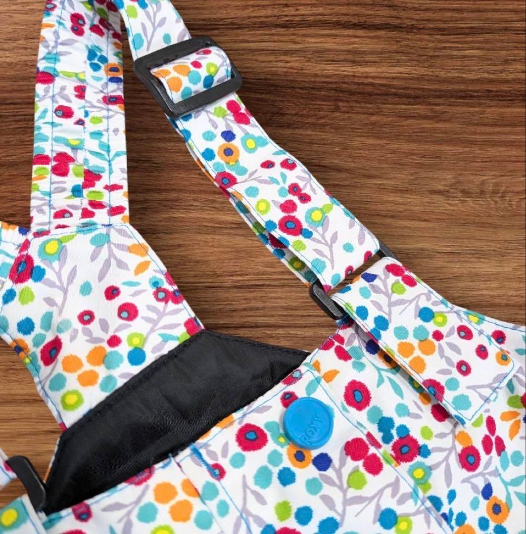 ROXY ロキシー 小花柄 フード付 スキーウェア 上下 120cm