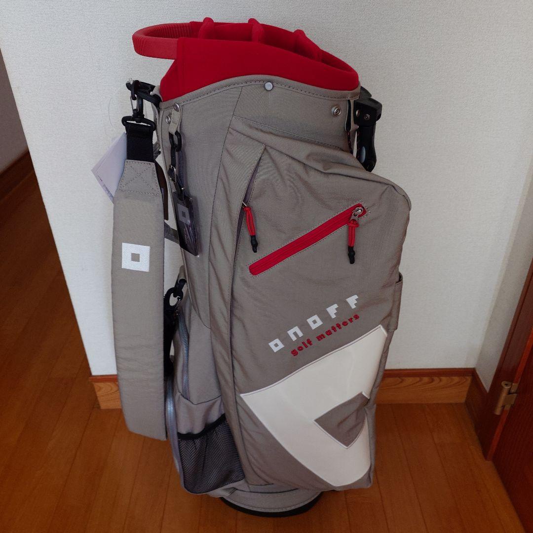 onoff キャディバッグ サンドベージュ/レッド 専用出品