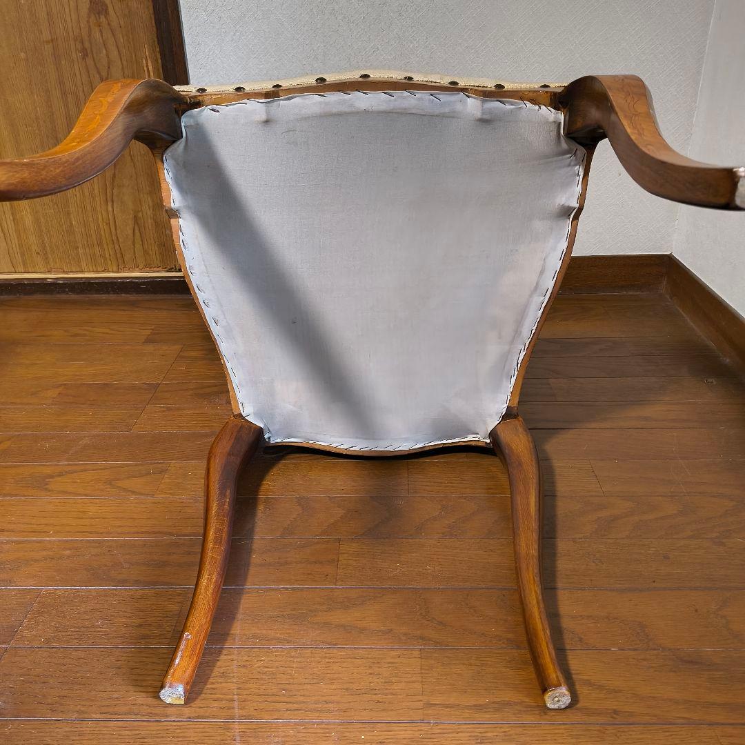 イタリア製 クラシック木製ダイニングチェア 刺繍