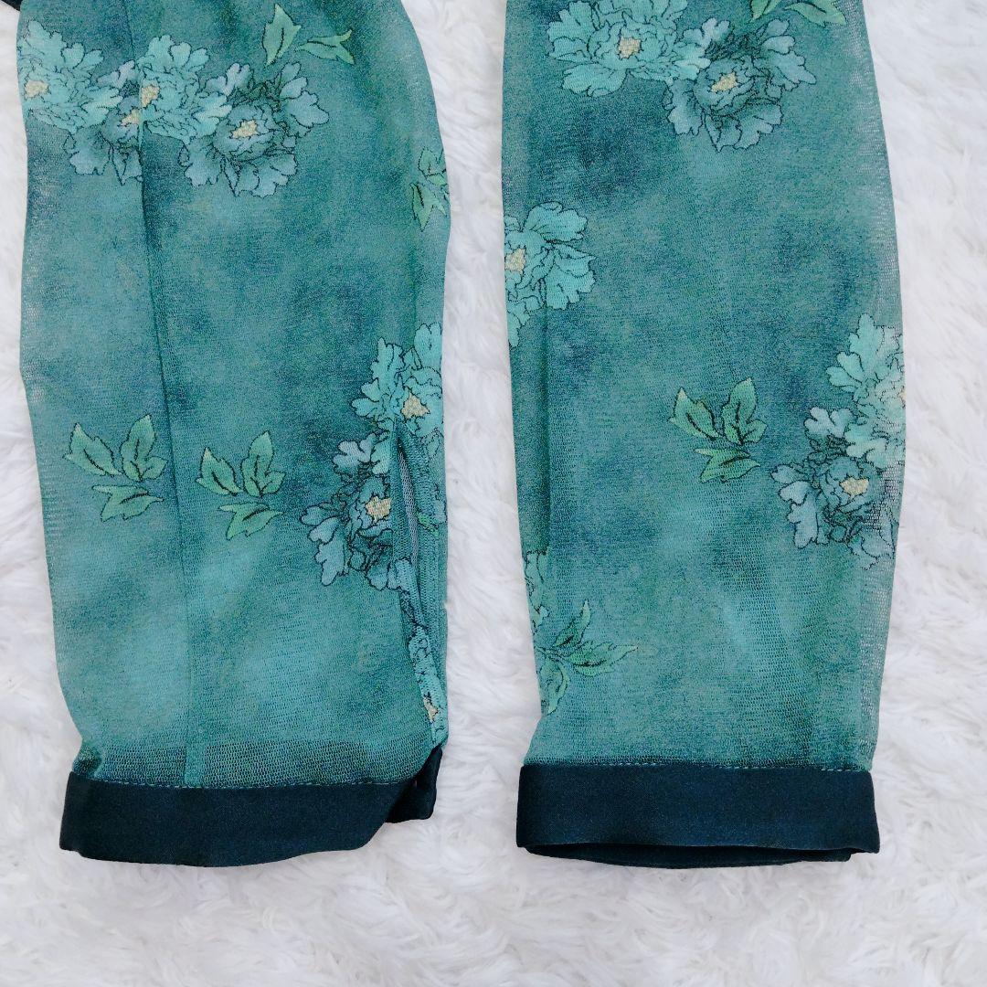 ビビアンタム　ワンピース　リボン付き　総柄　パワーネット　花柄　フレア