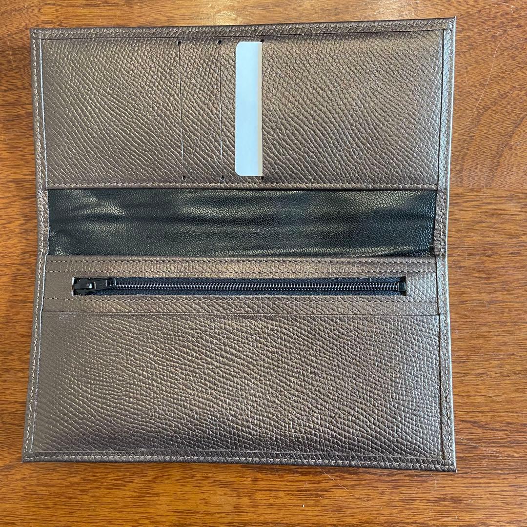 皇居長財布　ブロンズカラー牛革