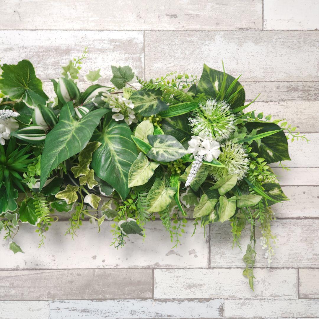 大型☆フェイクグリーン壁飾り2個セット観葉植物　No.287(ウォールグリーン)